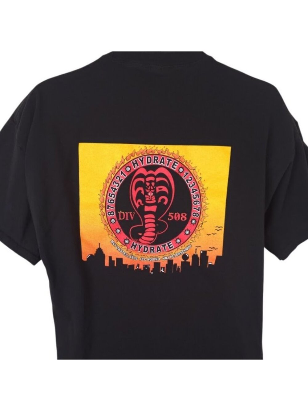 United States Navy T Shirt Mens Size XL Black USN Military DIV 508 Cobra Hydrate